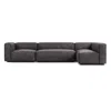 Blu Dot Cleon Medium+ Left Sectional Sofa In Slate Leather