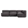 Blu Dot Cleon Medium Left Sectional Sofa In Slate Leather
