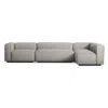Blu Dot Cleon Medium+ Left Sectional Sofa In Tait Charcoal