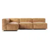 Blu Dot Cleon Medium Right Sectional Sofa In Camel Leather