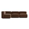 Blu Dot Cleon Medium Right Sectional Sofa In Coffee Velvet
