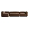 Blu Dot Cleon Medium+ Right Sectional Sofa In Coffee Velvet