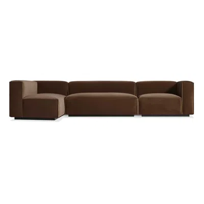 Blu Dot Cleon Medium+ Right Sectional Sofa In Coffee Velvet