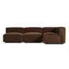 Blu Dot Cleon Medium Sectional Sofa - Coffee Velvet / Left