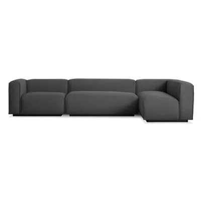 Blu Dot Cleon Medium+ Sectional Sofa - Maharam Meld In Panda / Left In Black