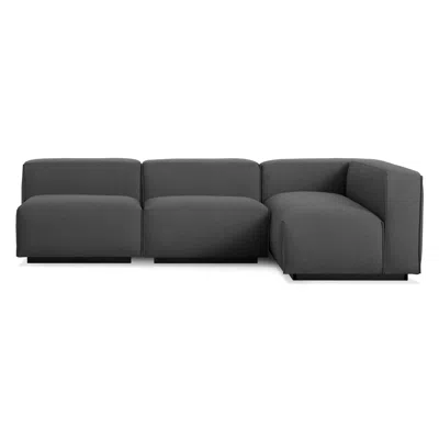 Blu Dot Cleon Medium Sectional Sofa - Maharam Meld In Panda / Left In Black