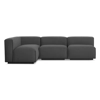 Blu Dot Cleon Medium Sectional Sofa - Maharam Meld In Panda / Right In Black