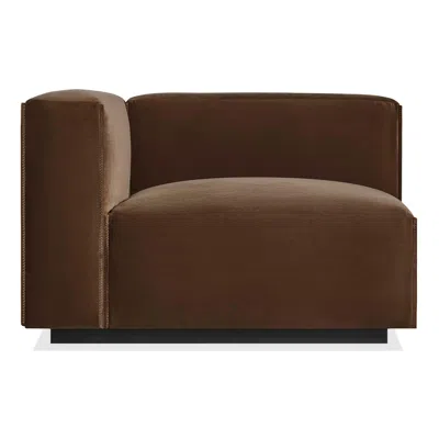Blu Dot Cleon One Arm Lounge Chair - Coffee Velvet / Left