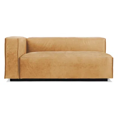 Blu Dot Cleon One Arm Sofa - Camel Leather / Left In Brown