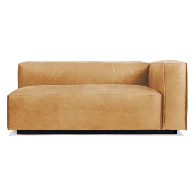 Blu Dot Cleon One Arm Sofa - Camel Leather / Right In Brown
