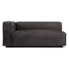 Blu Dot Cleon One Arm Sofa - Slate Leather / Left