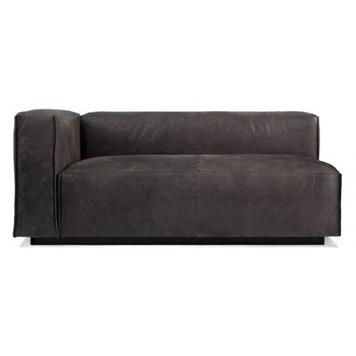 Blu Dot Cleon One Arm Sofa - Slate Leather / Left