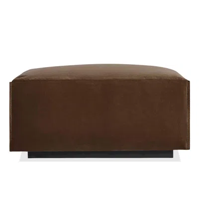 Blu Dot Cleon Ottoman In Coffee Velvet