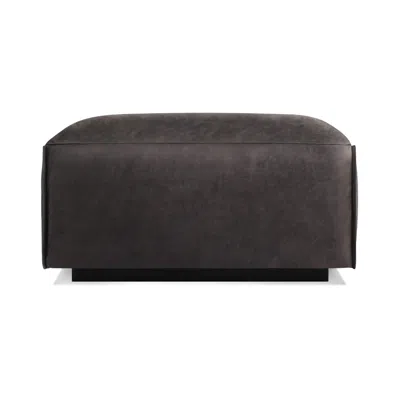 Blu Dot Cleon Ottoman - Slate Leather