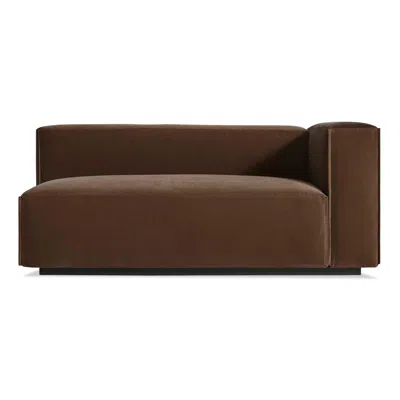 Blu Dot Cleon Right Arm Sofa In Coffee Velvet