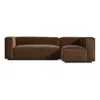 Blu Dot Cleon Small Left Sectional Sofa In Coffee Velvet