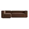 Blu Dot Cleon Small Right Sectional Sofa In Coffee Velvet