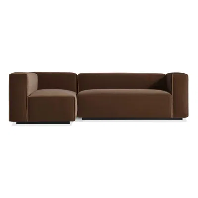 Blu Dot Cleon Small Right Sectional Sofa In Coffee Velvet