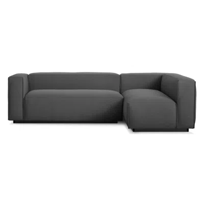 Blu Dot Cleon Small Sectional Sofa - Tait Charcoal / Right