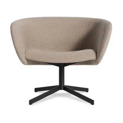 Blu Dot Close Encounter Swivel Lounge Chair In Elora Oatmeal