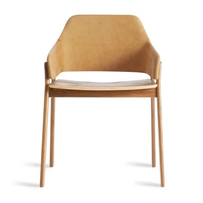 Blu Dot Clutch Chair - Camel Leather / White Oak