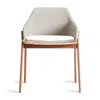 Blu Dot Clutch Dining Chair In Edwards Light Grey/walnut
