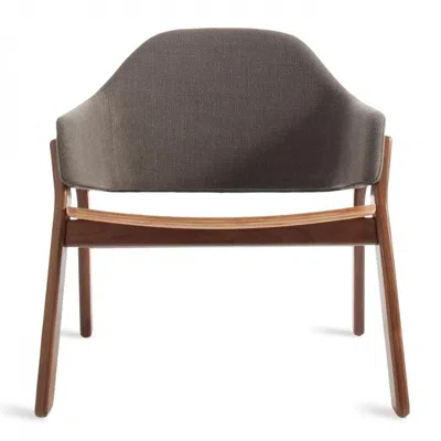 Blu Dot Clutch Lounge Chair In Afton Charcoal/walnut