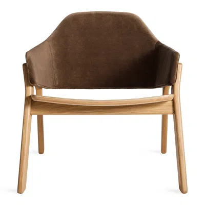 Blu Dot Clutch Lounge Chair In Coffee Velvet