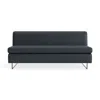 Blu Dot Clyde 67" Sofa - Ink Leather In Black