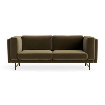 Blu Dot Coffer 82" Sofa - Moss Velvet In Green