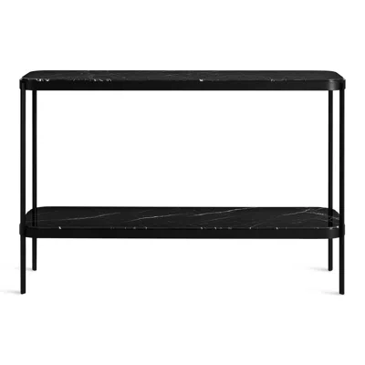 Blu Dot Comehither Console Table In Black Marble