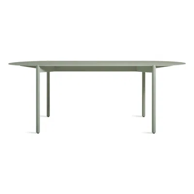 Blu Dot Comeuppance Capsule Shape 82" Dining Table In Grey Green