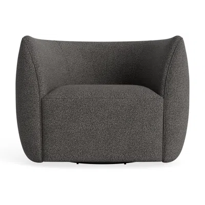 Blu Dot Council Swivel Lounge Chair - Kelso Charcoal