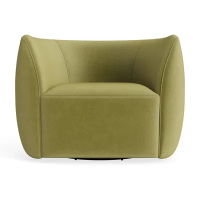 Blu Dot Council Swivel Lounge Chair - Loden Velvet