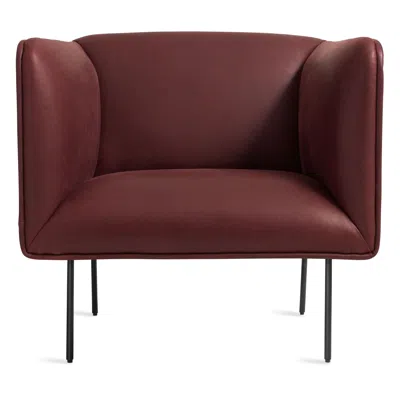 Blu Dot Dandy Leather Lounge Chair In Oxblood Leather