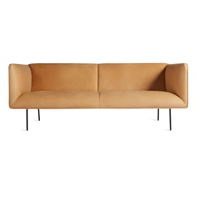 Blu Dot Dandy Leather Sofa In Camel