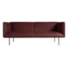 Blu Dot Dandy Leather Sofa In Oxblood Leather