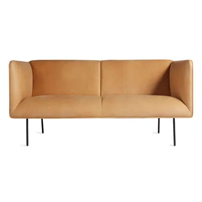 Blu Dot Dandy Leather Studio Sofa In Camel Leather