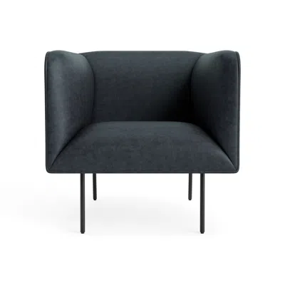 Blu Dot Dandy Lounge Chair - Ink Leather In Black