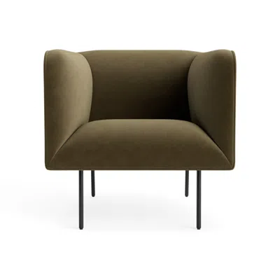 Blu Dot Dandy Lounge Chair - Moss Velvet In Green