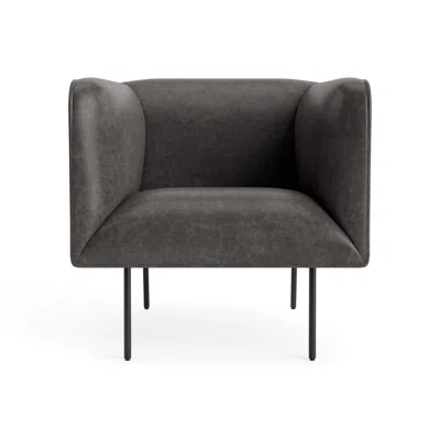 Blu Dot Dandy Lounge Chair - Slate Leather