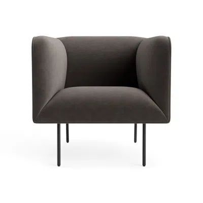 Blu Dot Dandy Lounge Chair - Storm Velvet In Gray