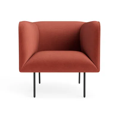 Blu Dot Dandy Lounge Chair - Tomato Velvet In Red