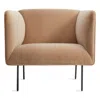 Blu Dot Dandy Velvet Lounge Chair In Camel Velvet