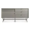 Blu Dot Dang 1 Door / 3 Drawer Console In Risk-averse Grey