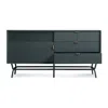 Blu Dot Dang 1 Door / 3 Drawer Console - Risk-averse Grey In Multi