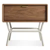 Blu Dot Dang 1 Drawer Nightstand In Walnut/putty Grey