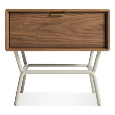 Blu Dot Dang 1 Drawer Nightstand In Walnut/putty Grey