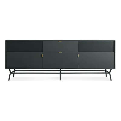 Blu Dot Dang 2 Door / 2 Drawer Console In Navy Green