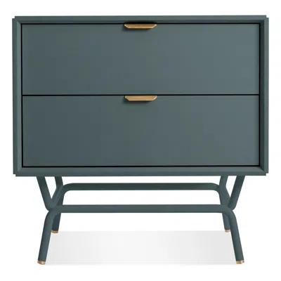 Blu Dot Dang 2 Drawer Nightstand In Marine Blue